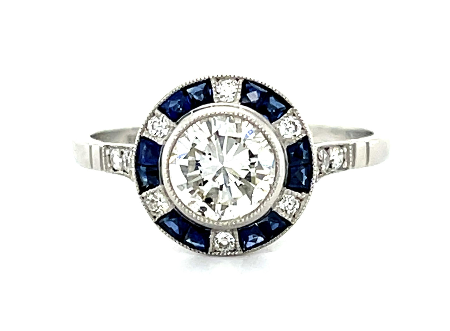 .87ct Round Diamond Platinum Handmade Ring
