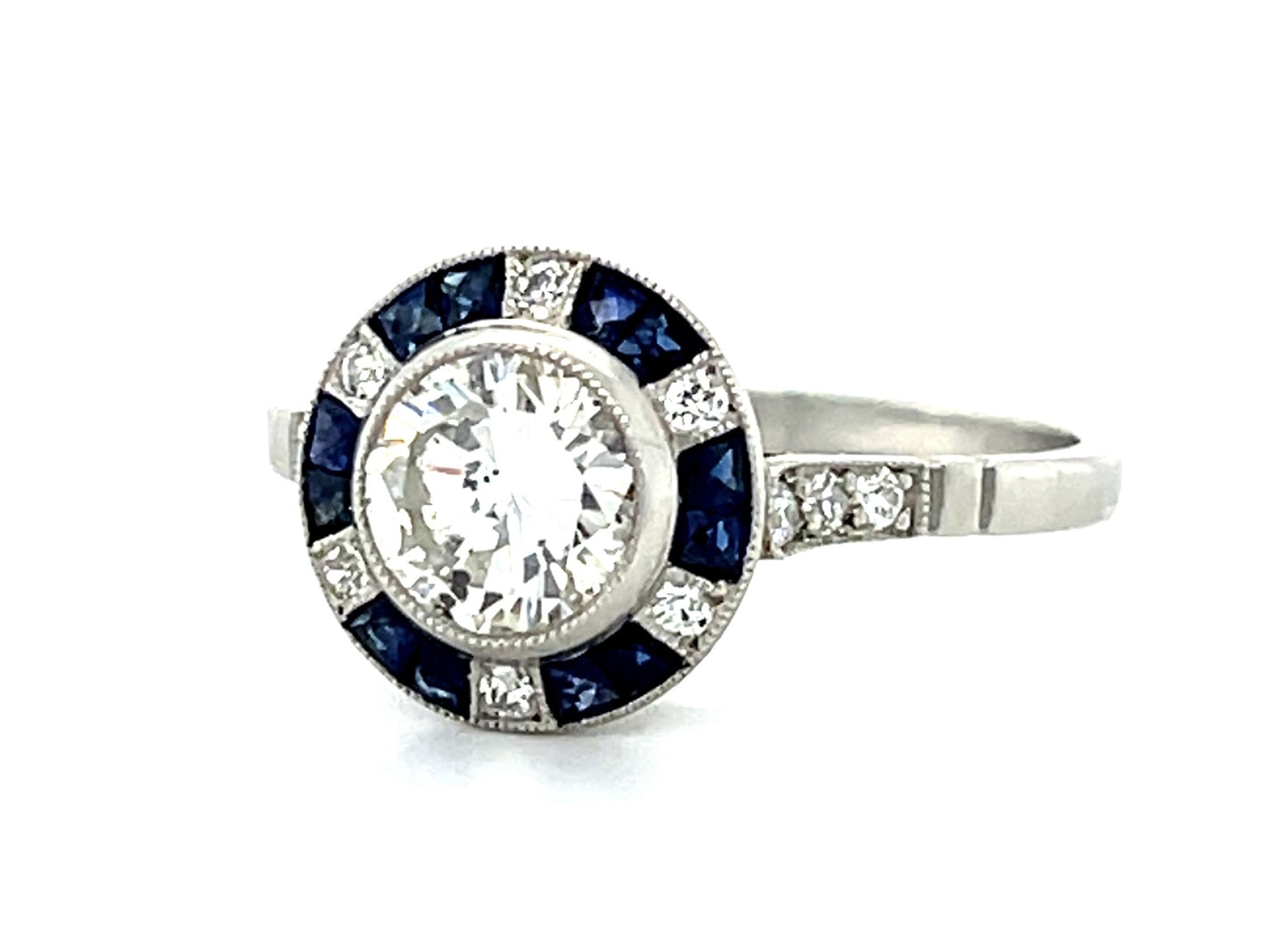 .87ct Round Diamond Platinum Handmade Ring