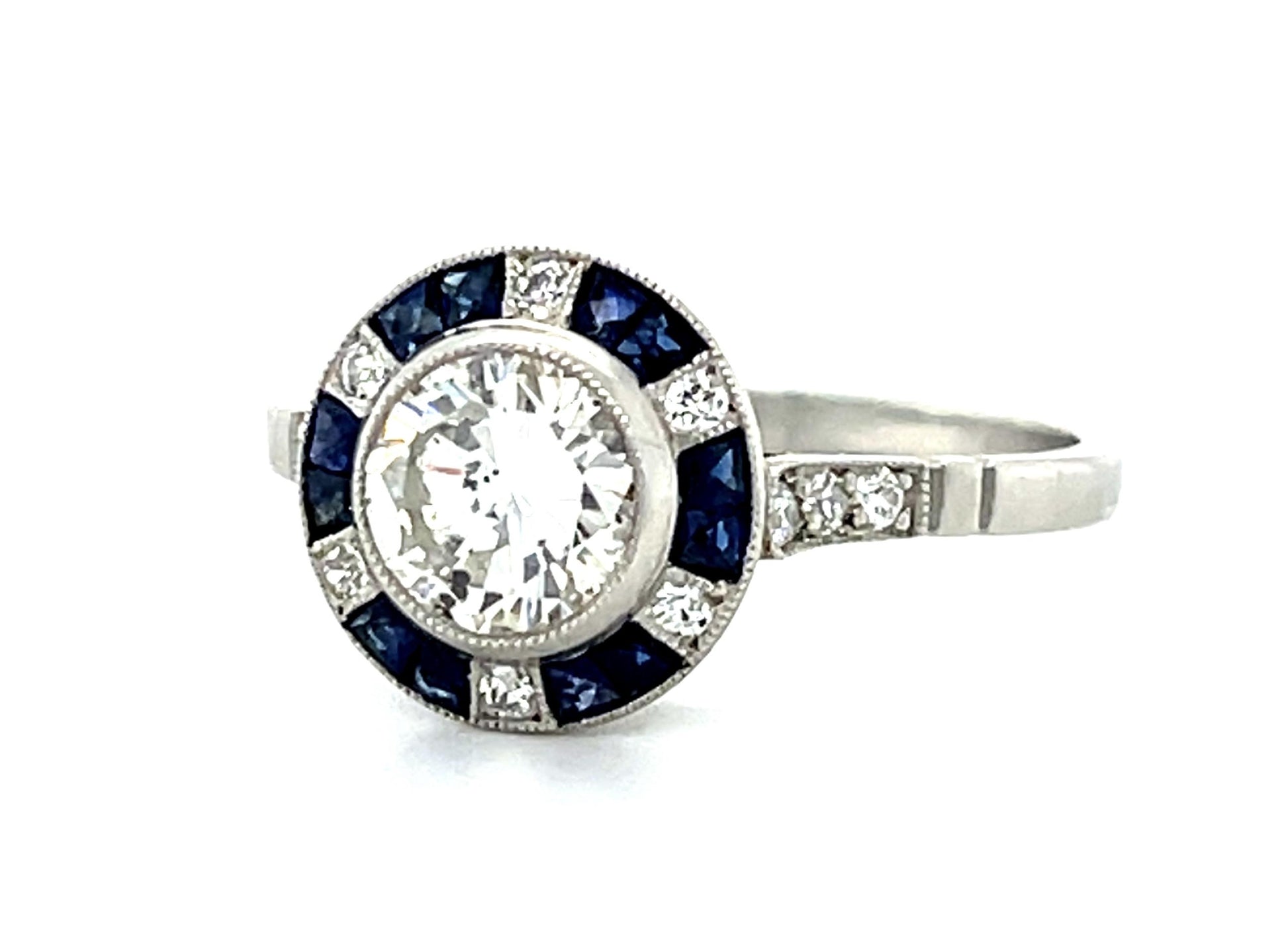 .87ct Round Diamond Platinum Handmade Ring