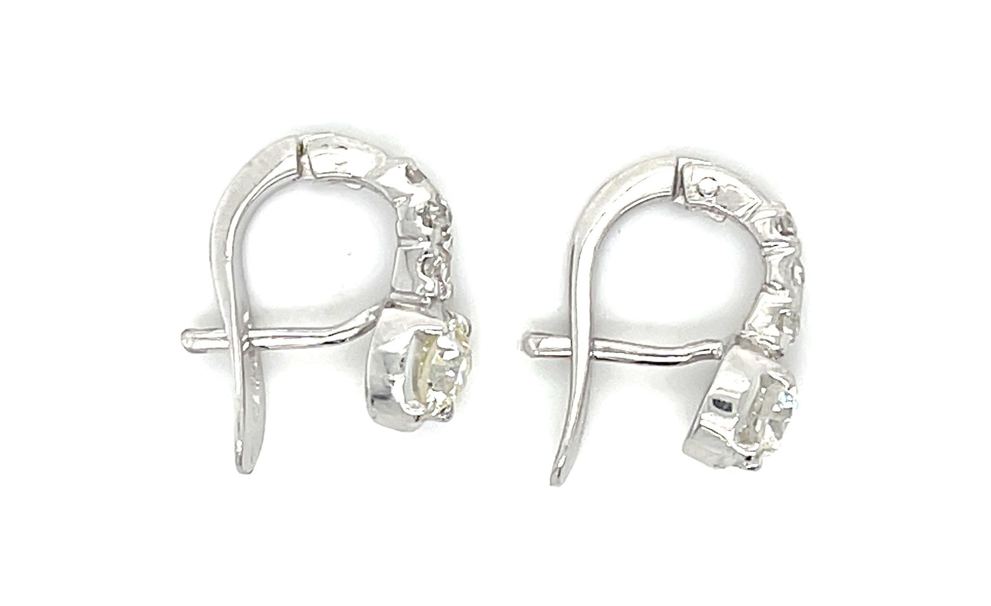 .97ct Old European-cut Diamond 14KW Earrings