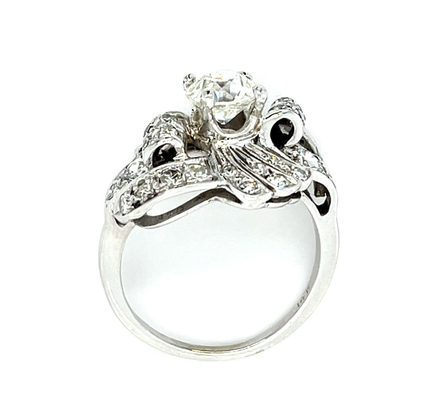Original 1.12ct I VS1 Old European Diamond (No Cert) 14KW Ring (Vintage 1930s)