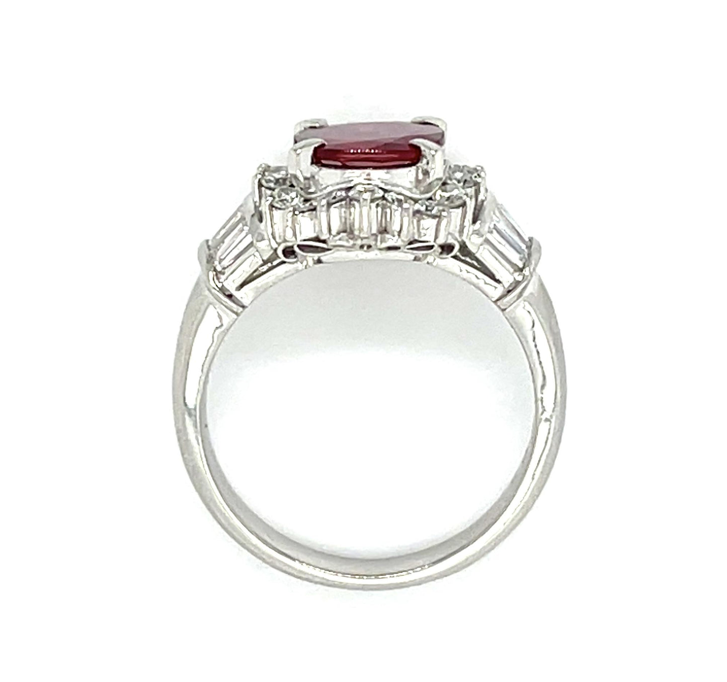 1.17ct Ruby Platinum Ring