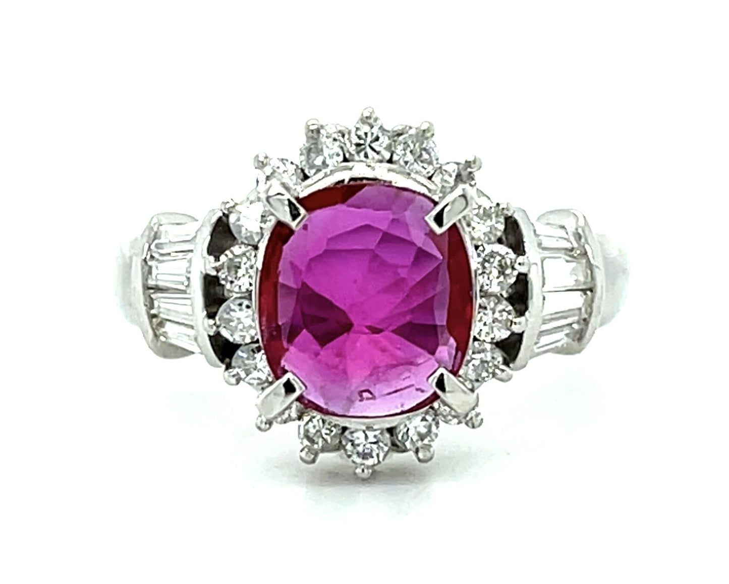 1.17ct Ruby Platinum Ring