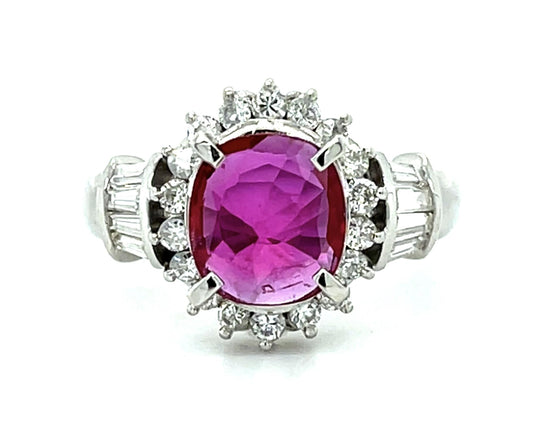 1.17ct Ruby Platinum Ring