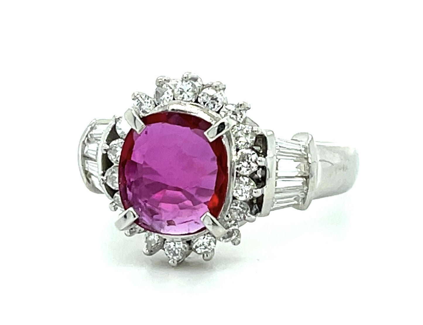 1.17ct Ruby Platinum Ring