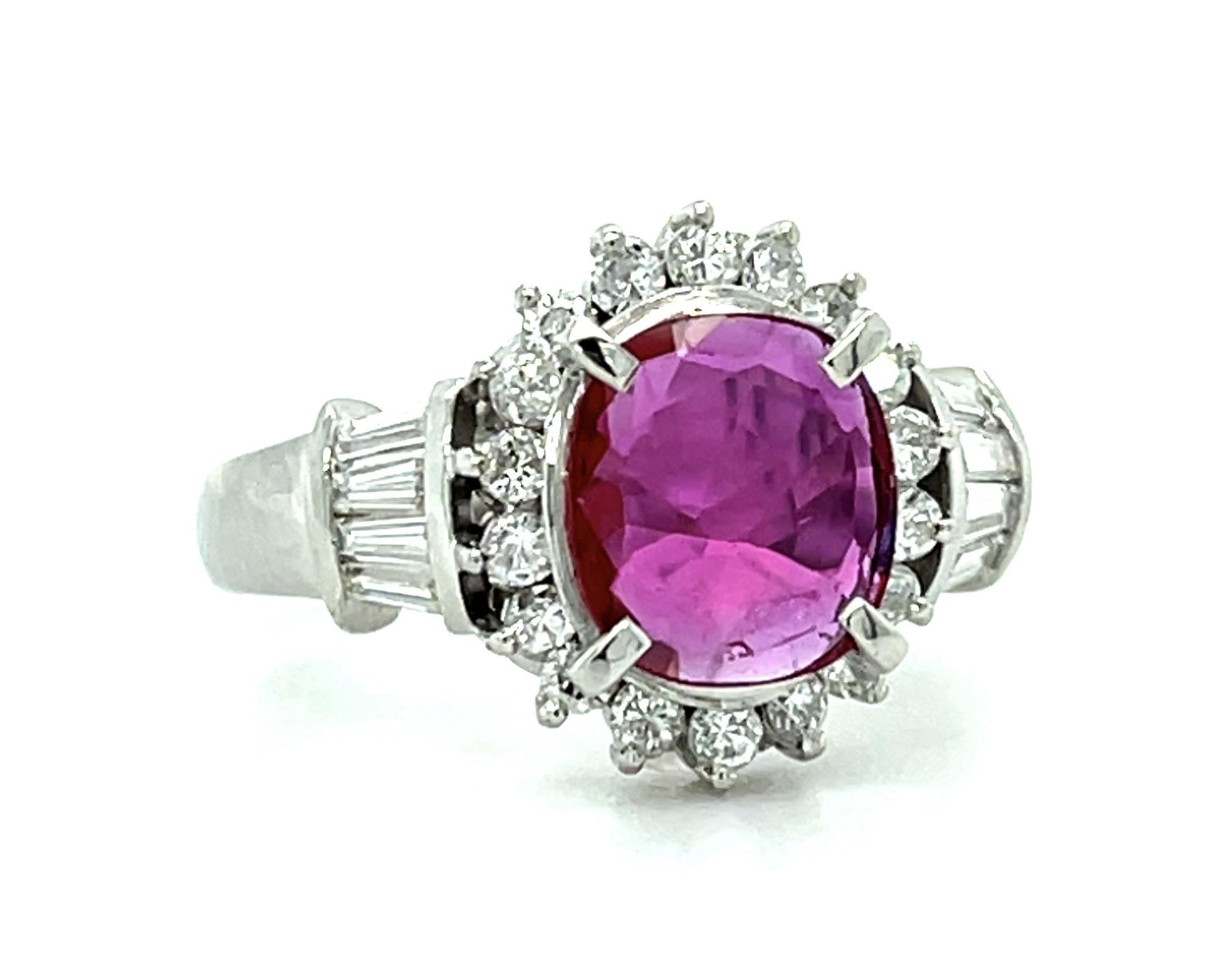 1.17ct Ruby Platinum Ring