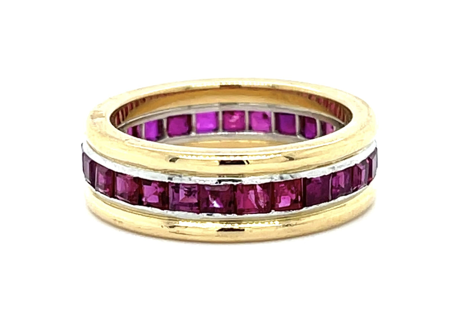 2ct Ruby 18KY+Platinum Ring Band (Vintage 1960s)