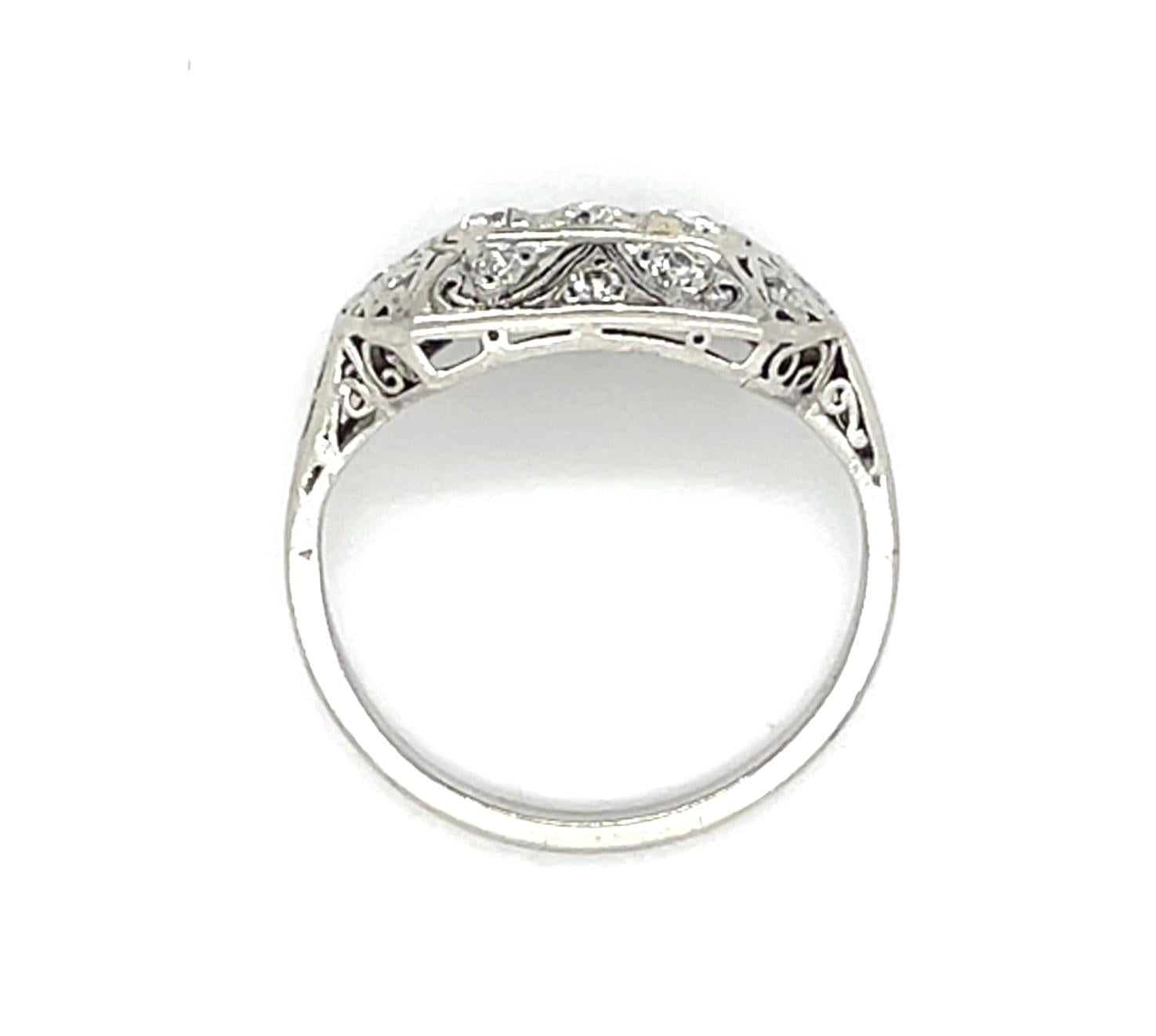 Original Art Deco .40ct Diamond Platinum Ring (Vintage 1930s)
