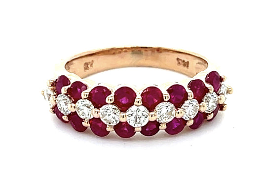 .78ct Diamond 14KY Rose Gold 1.60ct Ruby