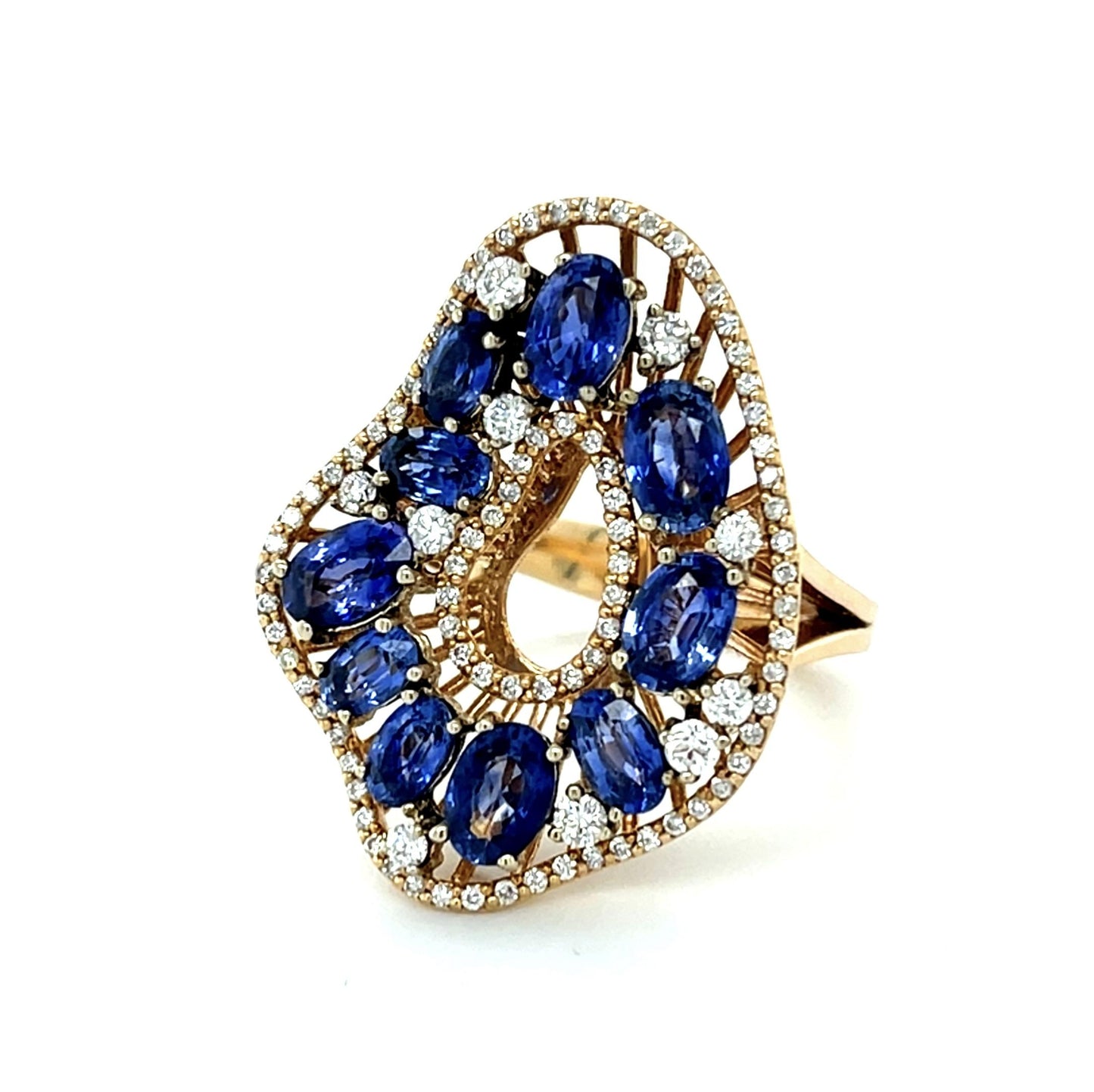 5.14ct Sapphire 18KY Ring