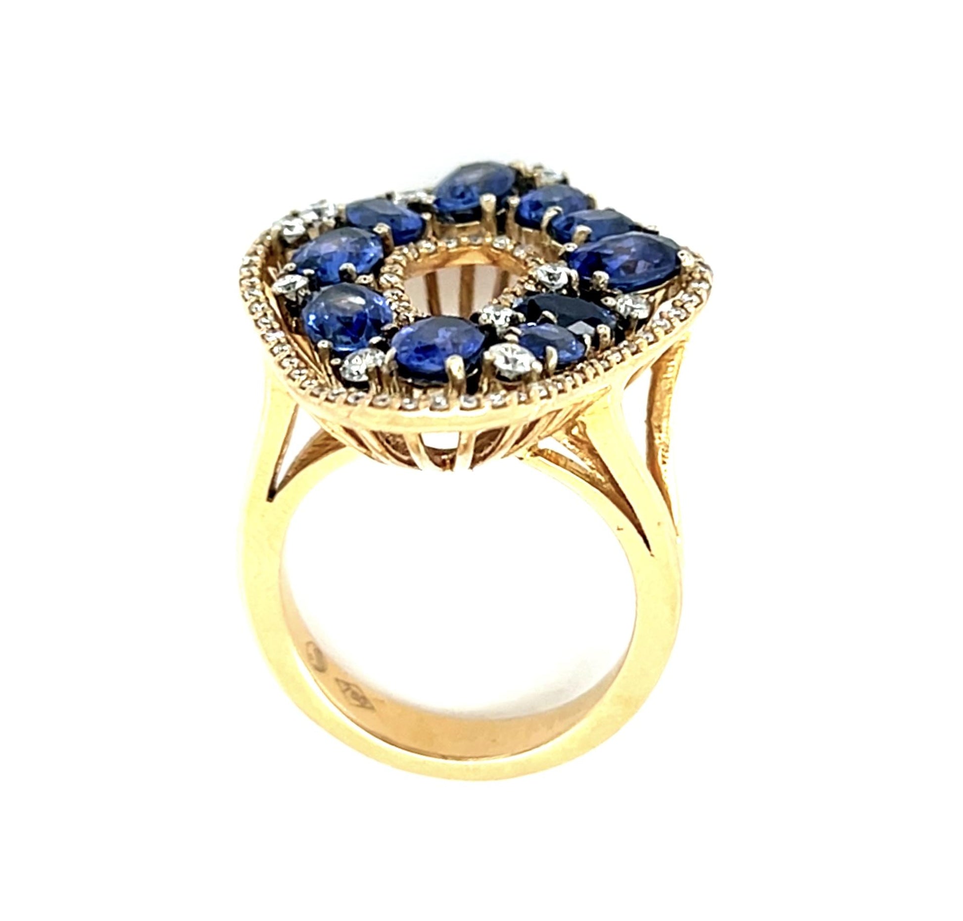 5.14ct Sapphire 18KY Ring