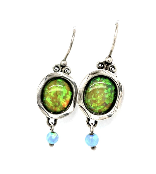 Opal Silver Earrings 6.36g