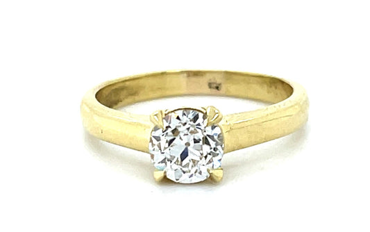 .89ct Old European Diamond 18KY Solitaire Ring