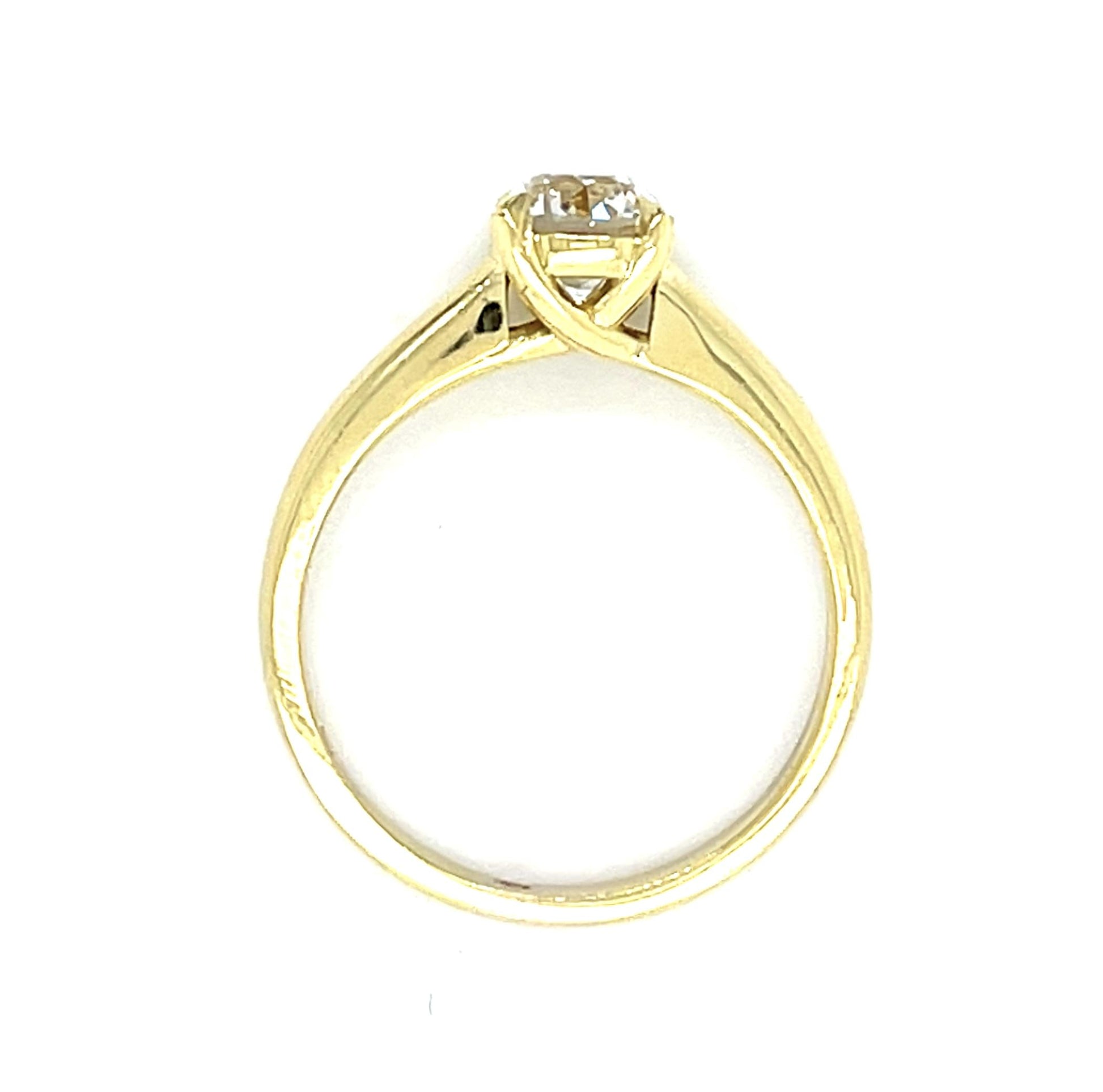 .89ct Old European Diamond 18KY Solitaire Ring