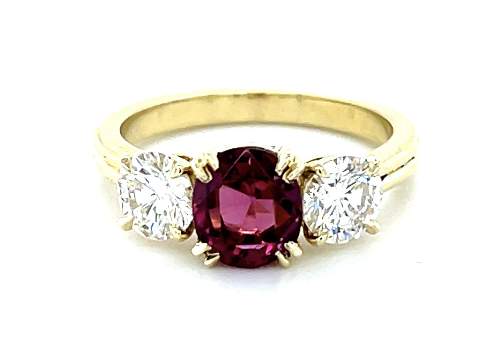 1.94ct Round Ruby 14KY Ring