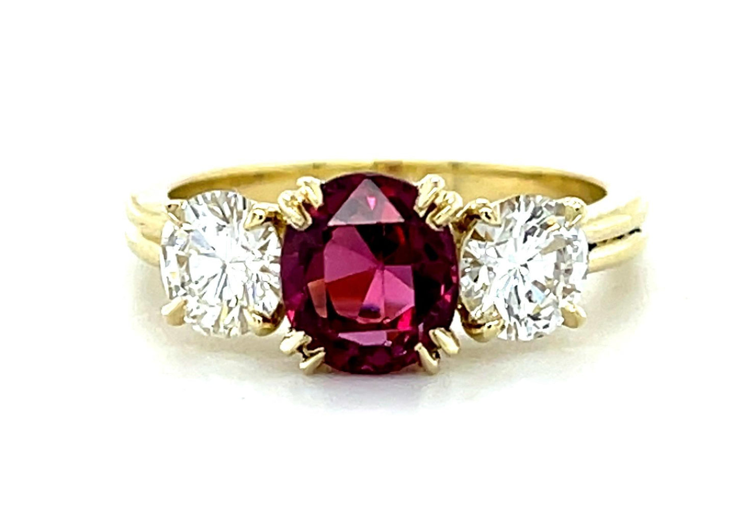 1.94ct Round Ruby 14KY Ring