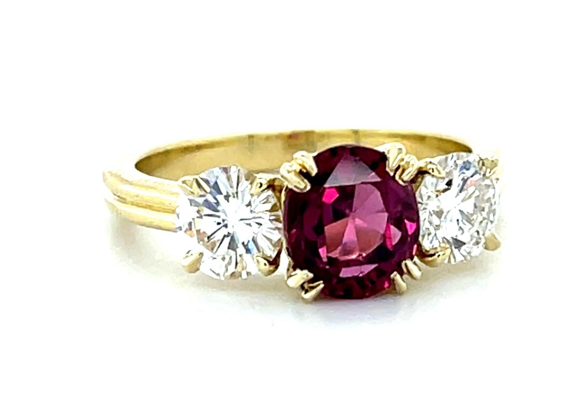 1.94ct Round Ruby 14KY Ring