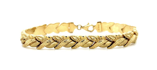 14KY Wheat Motif Bracelet