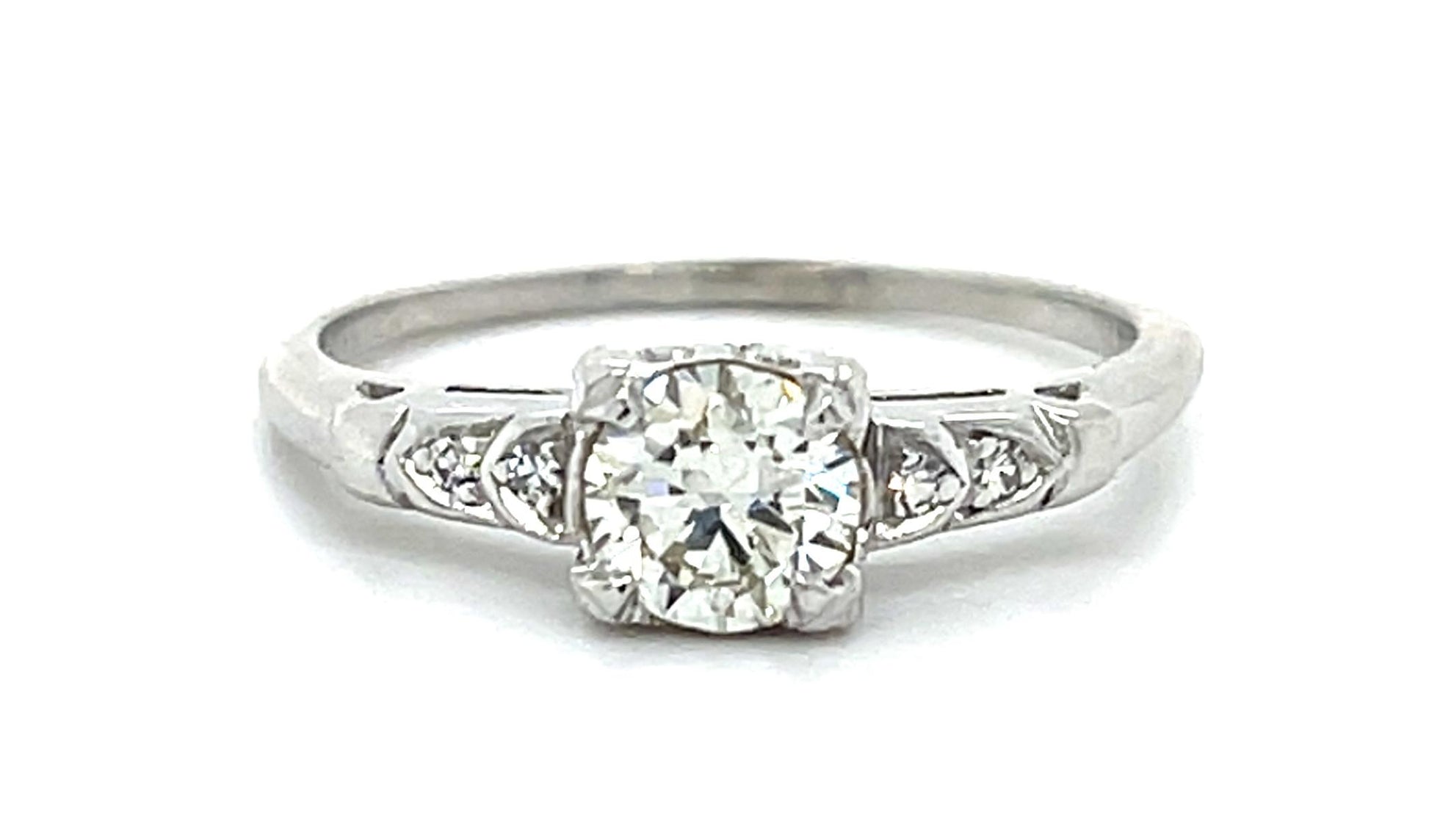 .52ct Round Diamond Platinum Ring (Vintage 1940s)
