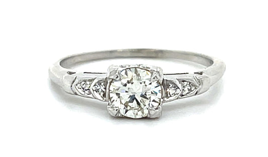 .52ct Round Diamond Platinum Ring (Vintage 1940s)