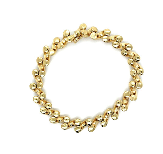 14KY Italian Hollow Bracelet (Vintage 1970s)