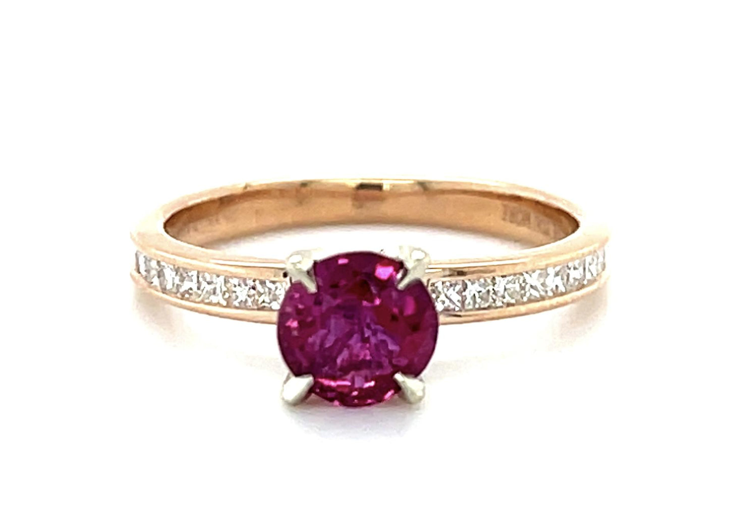 1.12ct Round Ruby 14KY Solitaire Ring