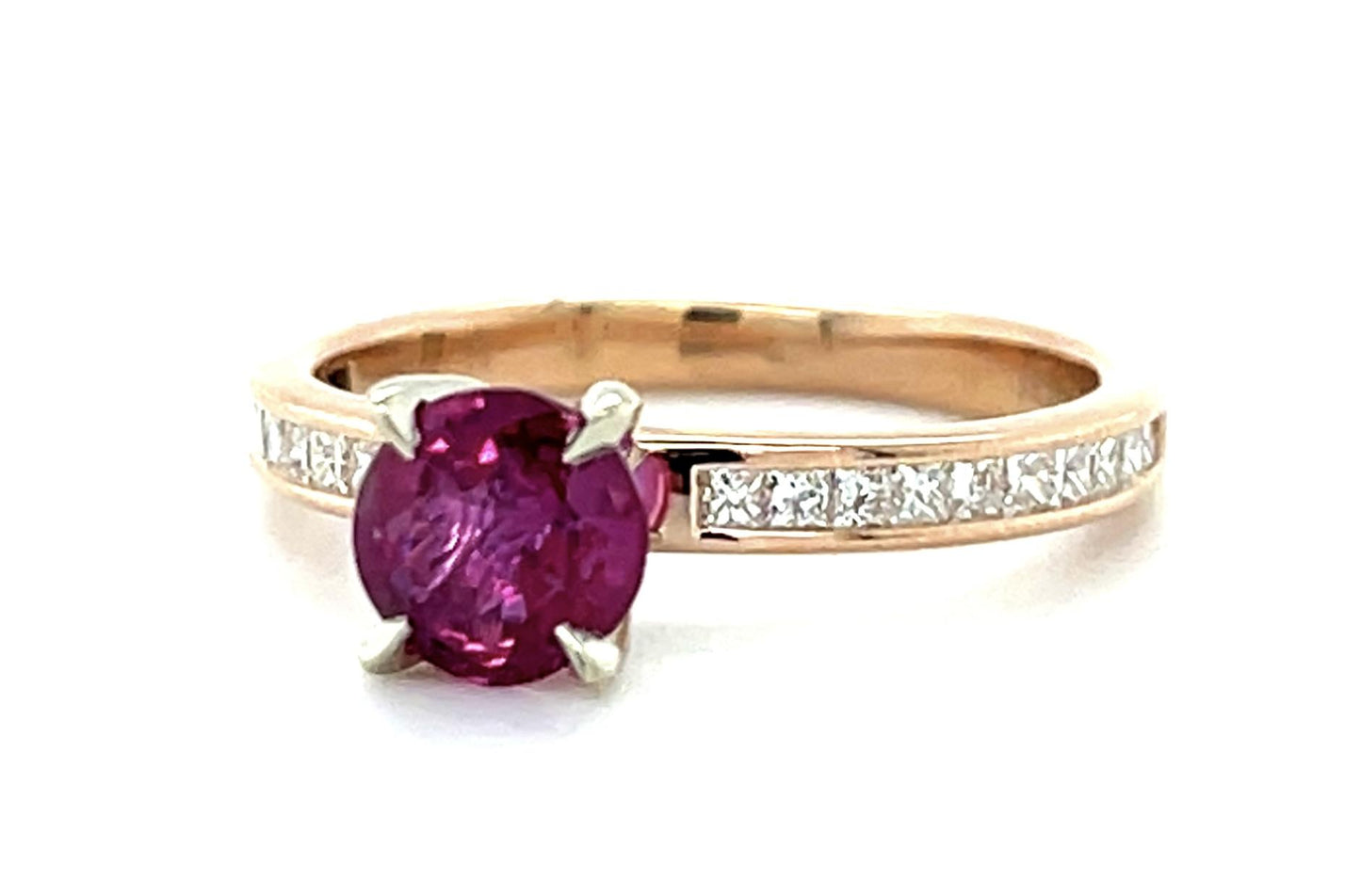1.12ct Round Ruby 14KY Solitaire Ring