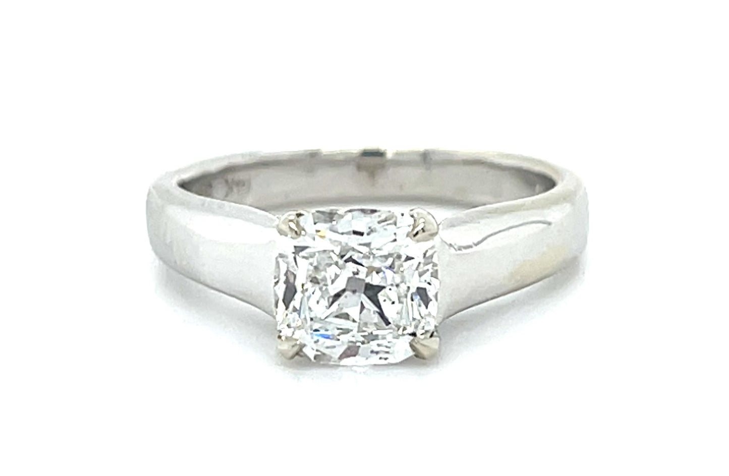 1.24ct F SI2 Antique Cushion Diamond 14KW Ring