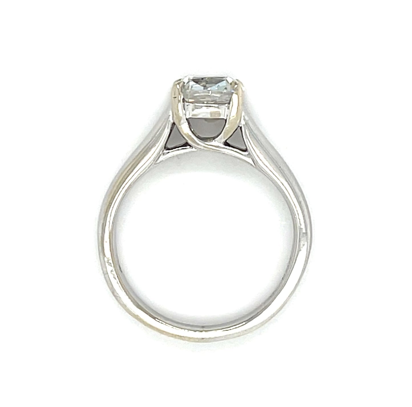 1.24ct F SI2 Antique Cushion Diamond 14KW Ring
