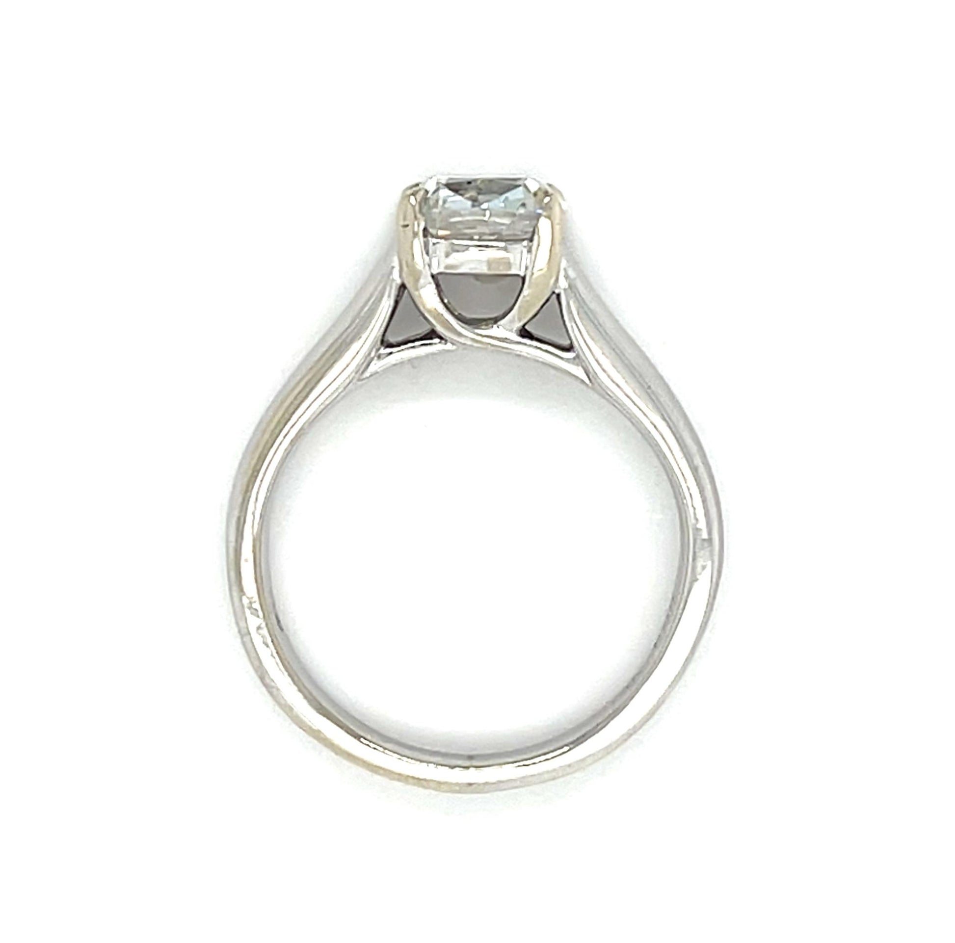 1.24ct F SI2 Antique Cushion Diamond 14KW Ring