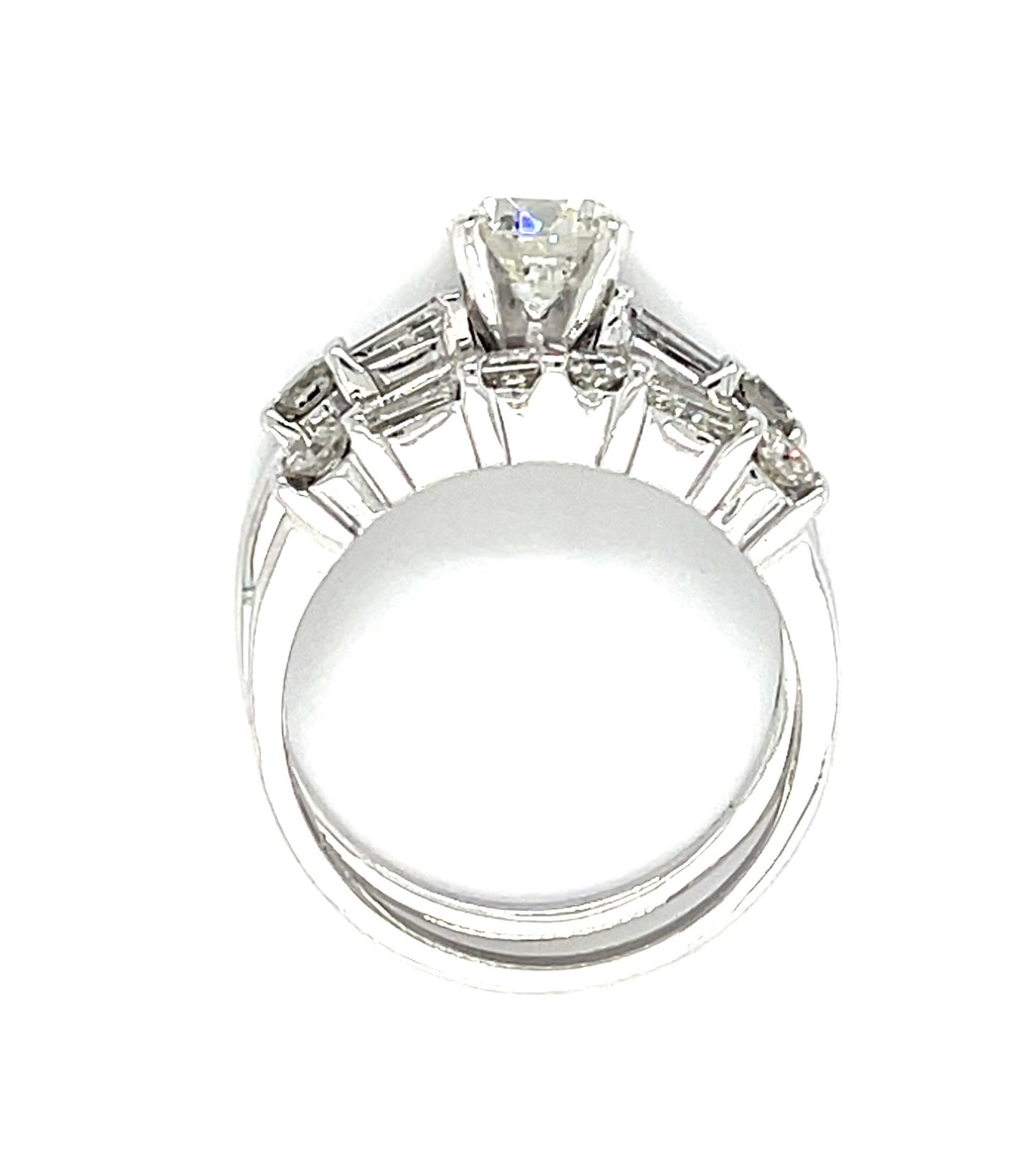 .95ct J SI1 Round Diamond 14KW Wedding Set Ring Band 1ct SD