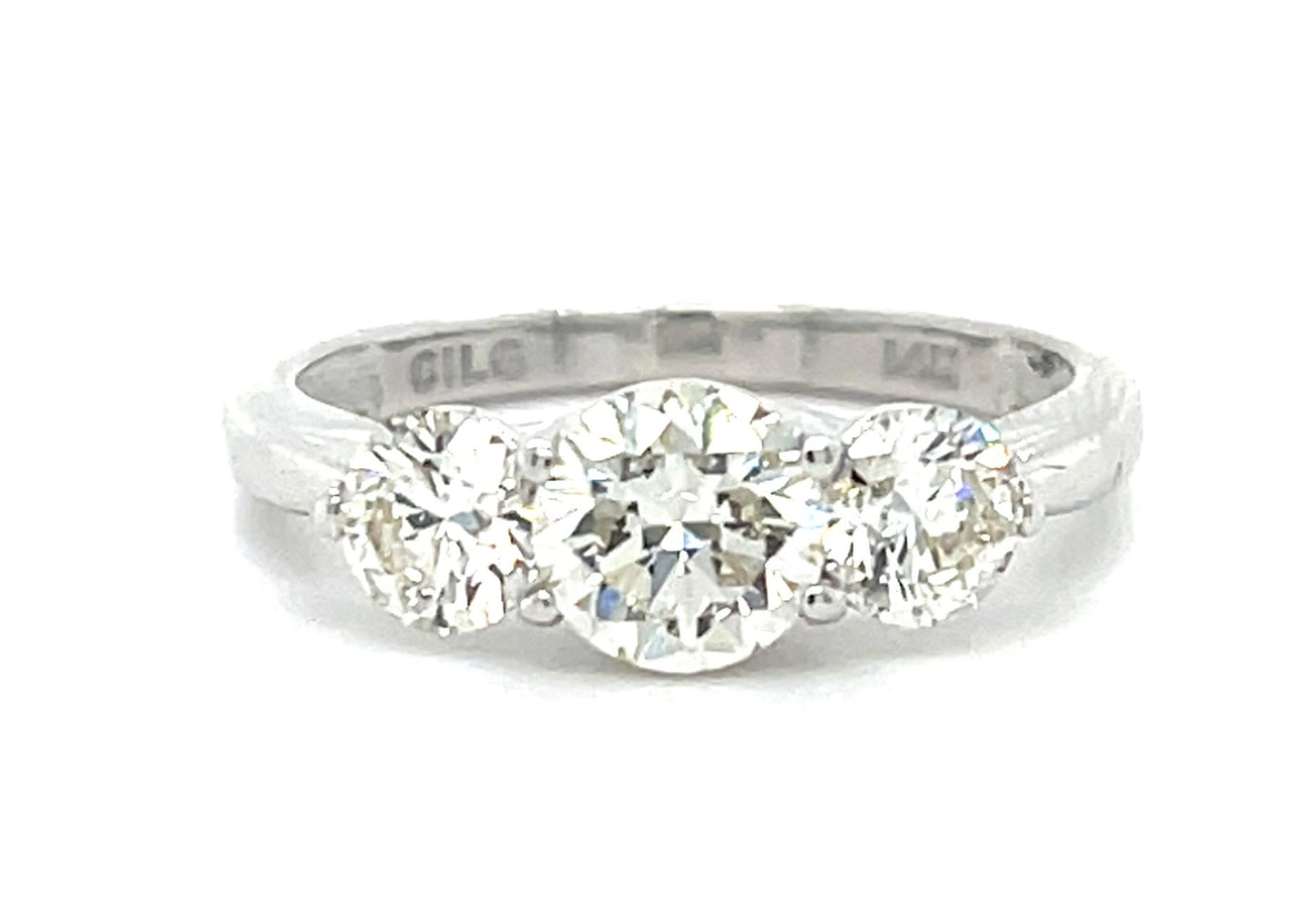 .65ct Round Diamond 14KW Ring .44ct SD