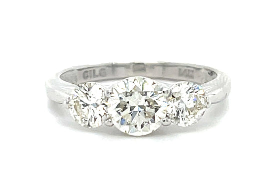 .65ct Round Diamond 14KW Ring .44ct SD