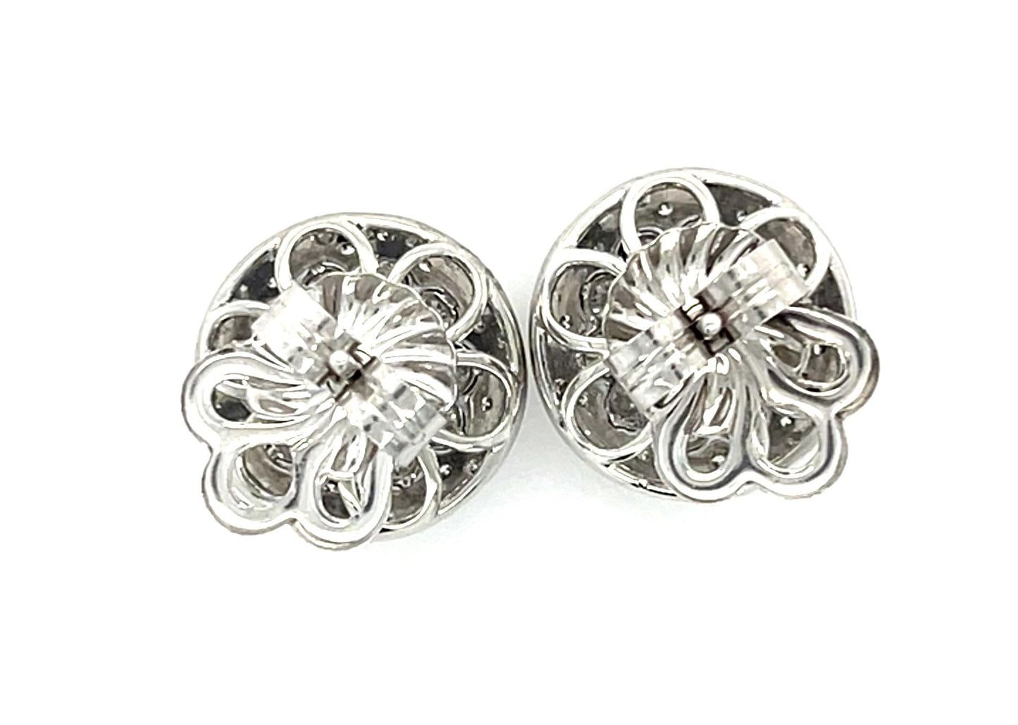 3.26ct Sapphire Platinum Stud Earrings