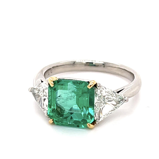 F1 Colombian 2.87ct Emerald Ring 1ct SD 5.30g 6 Size GIA 2546106958