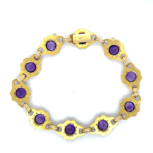 15ct Original Art Nouveau Amethyst bracelet