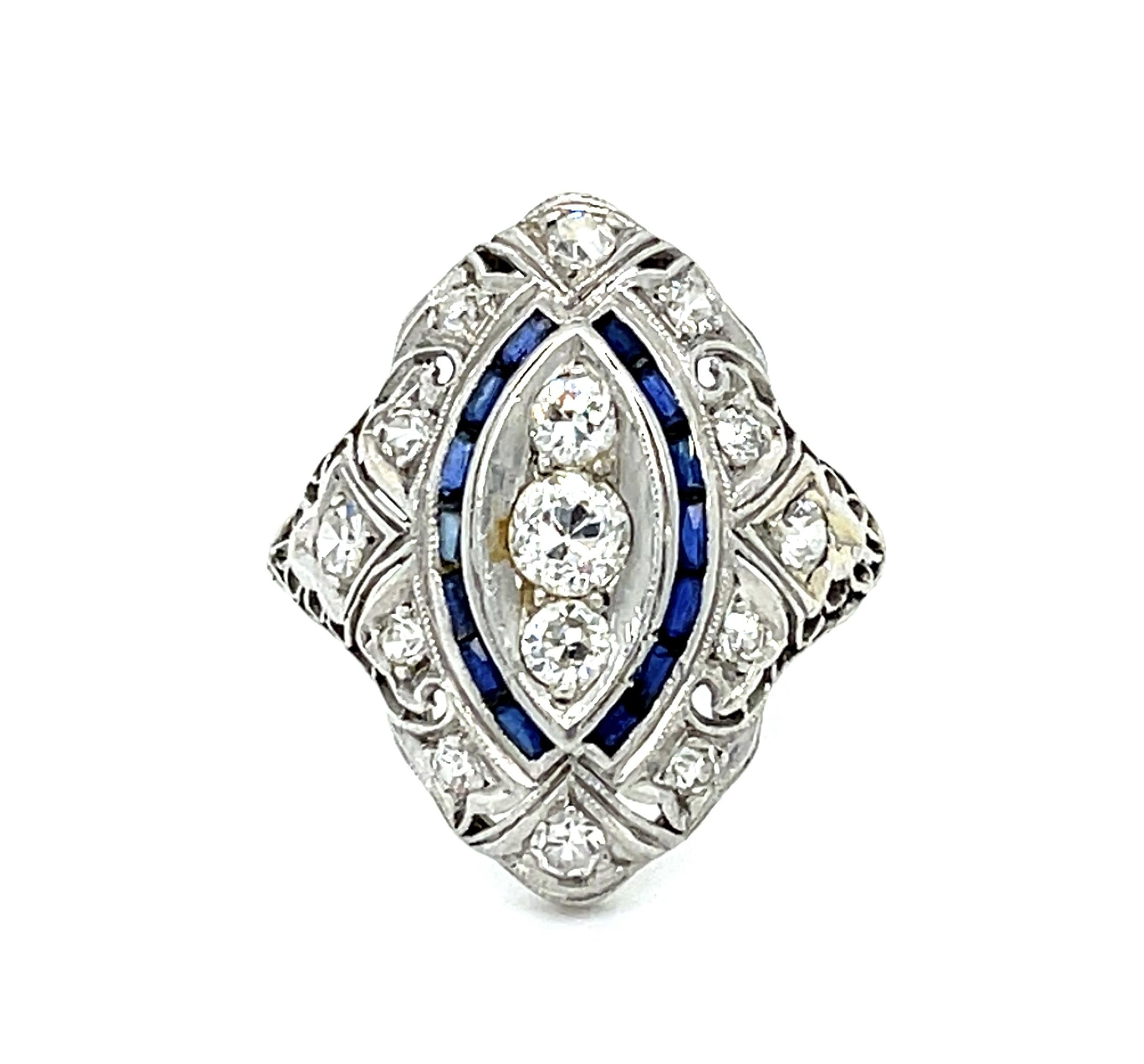 Original Art Deco .80ct Diamond Platinum Ring (Vintage 1930s)
