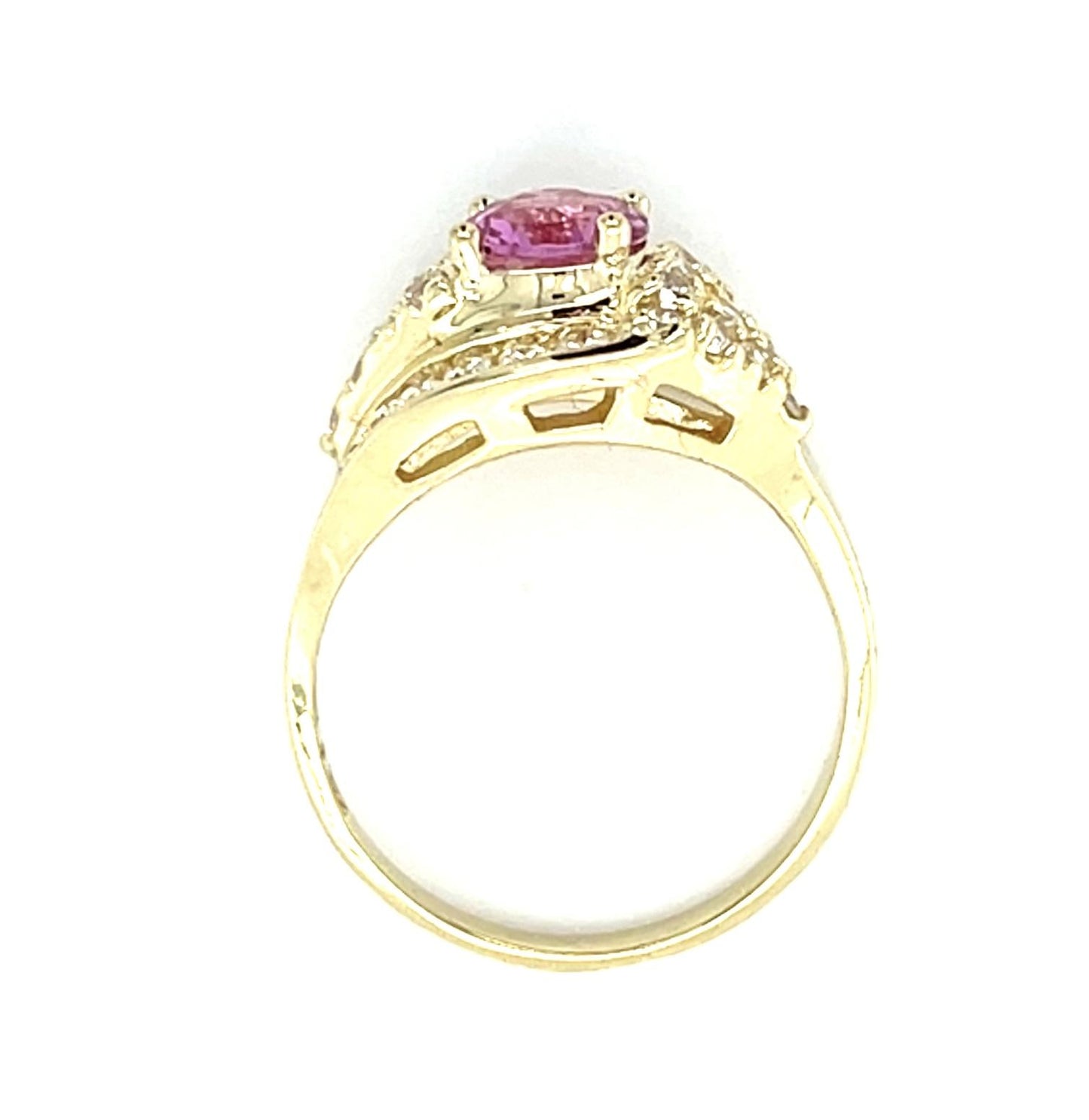 1.71ct Round Pink Sapphire 14KY Ring