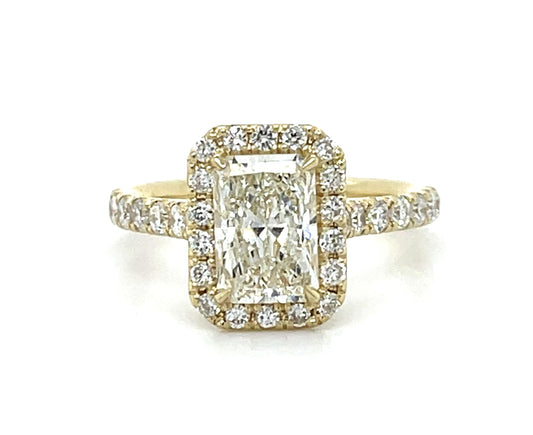 1.70ct J SI2 Elongated Cushion Diamond 14KY Ring