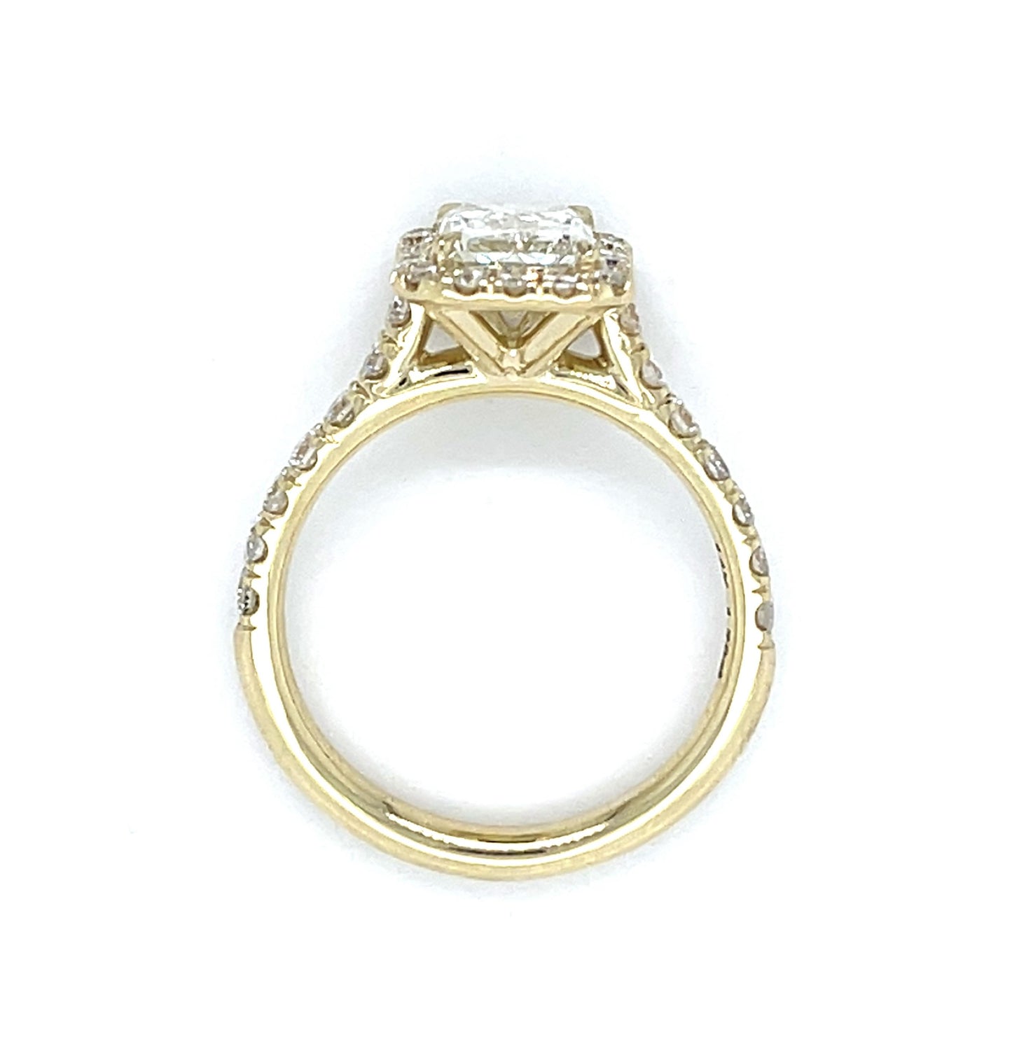 1.70ct J SI2 Elongated Cushion Diamond 14KY Ring