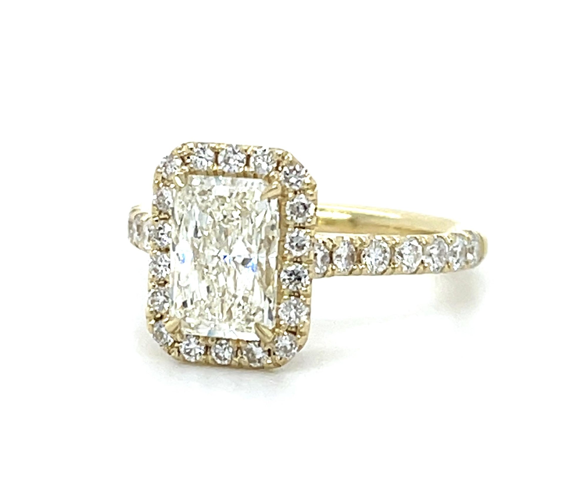 1.70ct J SI2 Elongated Cushion Diamond 14KY Ring
