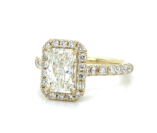 1.70ct J SI2 Elongated Cushion Diamond 14KY Ring