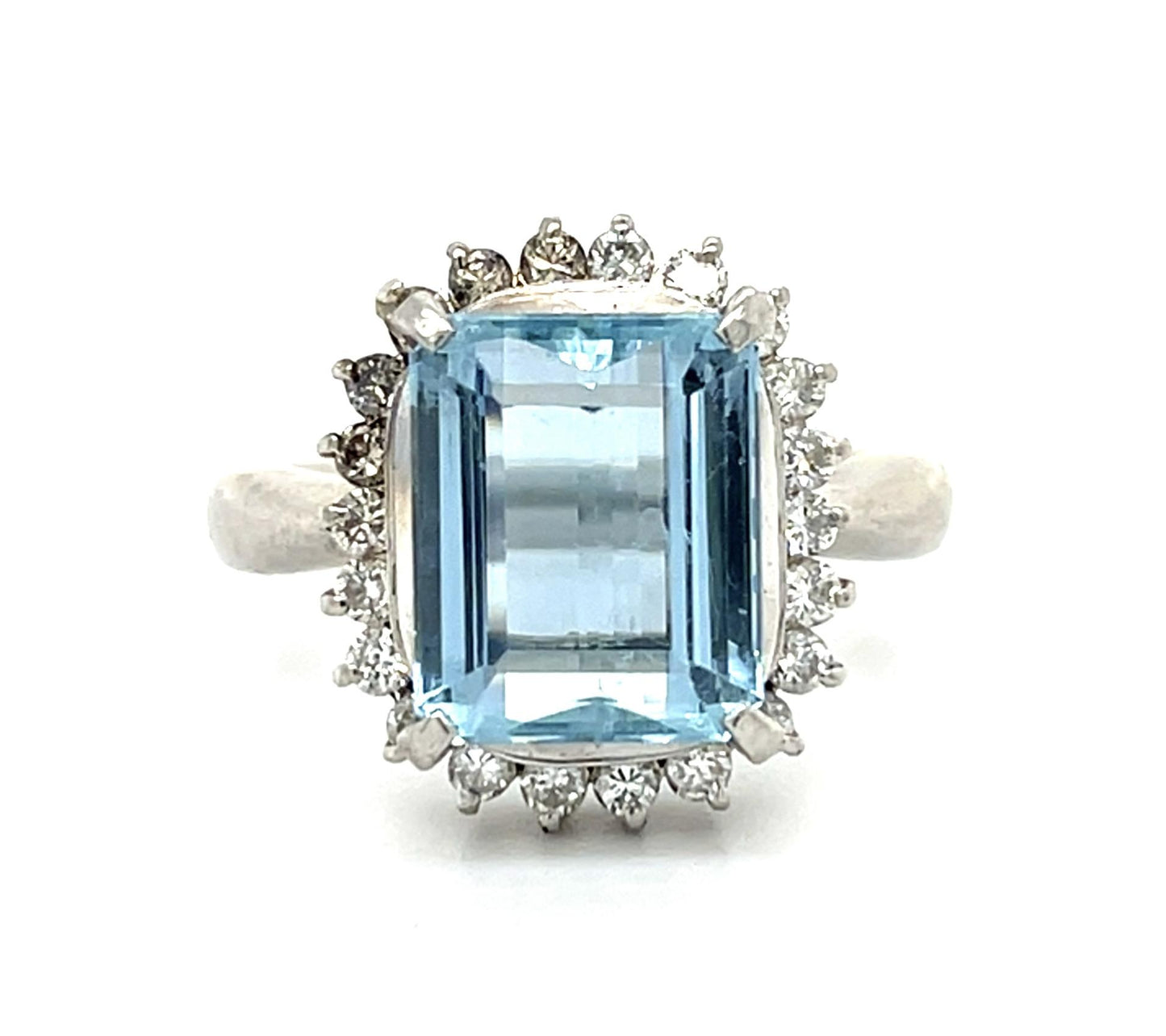 4.32ct Aquamarine Platinum Ring