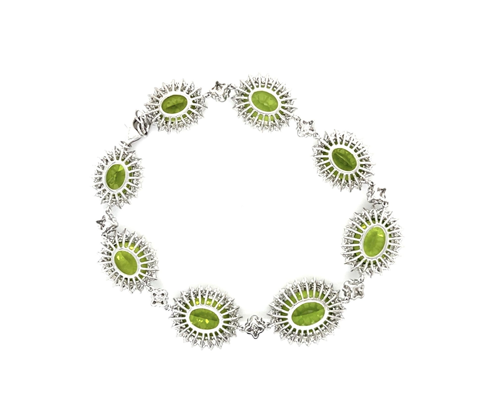 33.56ct Peridot Platinum Bracelet