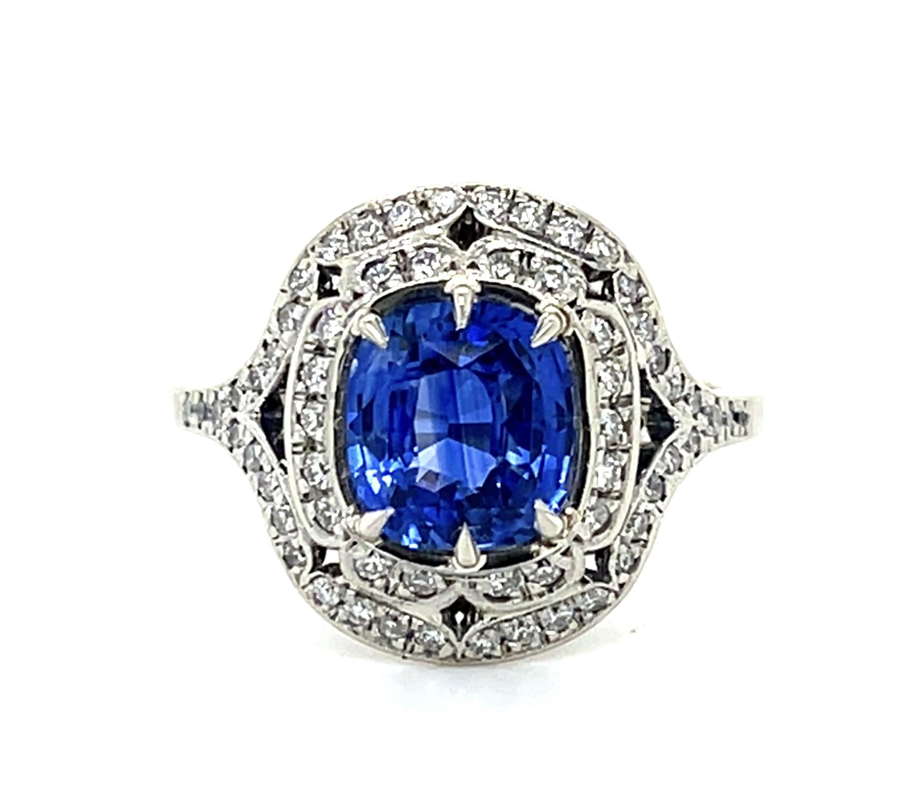 2.03ct Sapphire 14KW Ring
