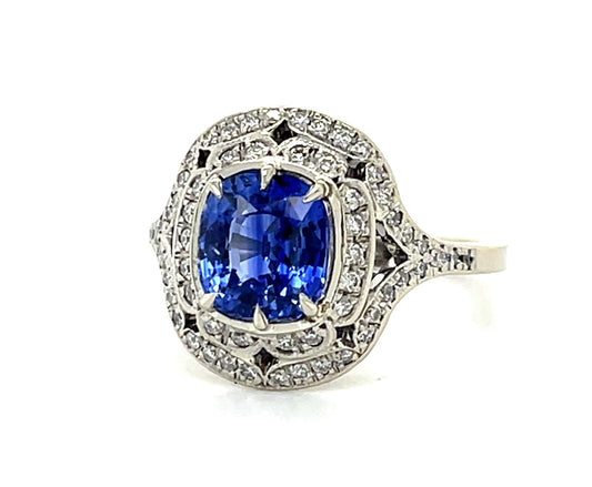 2.03ct Sapphire 14KW Ring