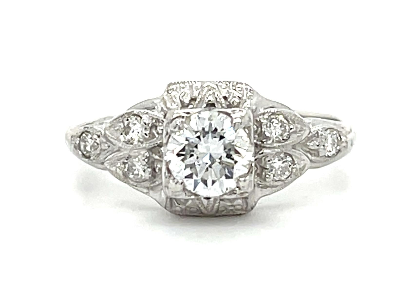 .46ct F-G Center Diamond 14KW Ring