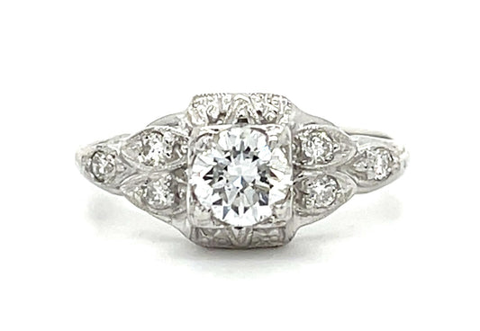 .46ct F-G Center Diamond 14KW Ring
