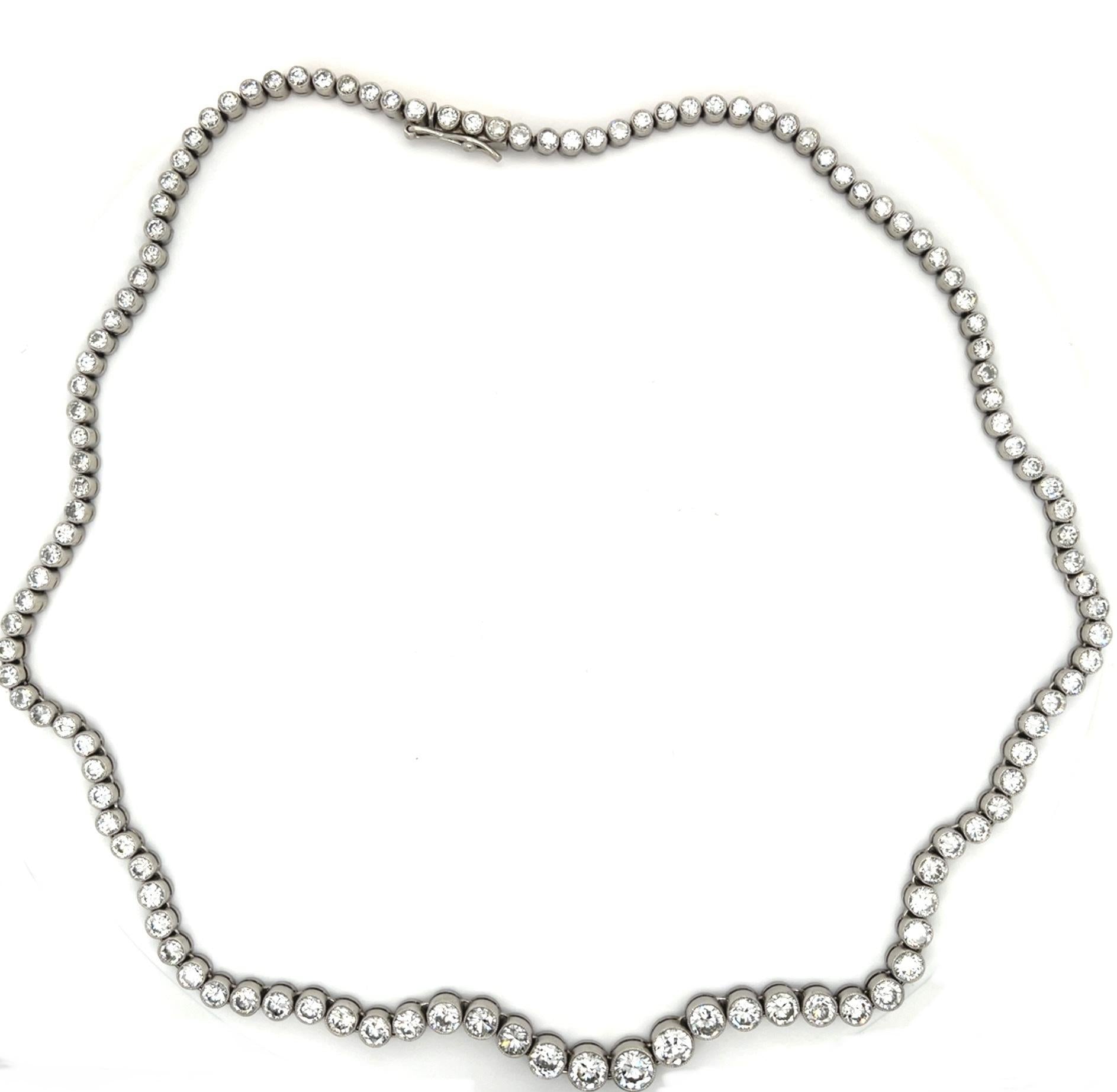 13.99ct Diamond Handmade Platinum Necklace