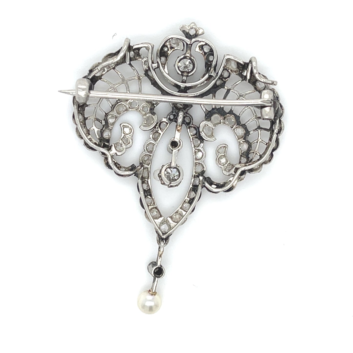 Edwardian Belle Époque 2.50ct Diamond Pendant/ Brooch